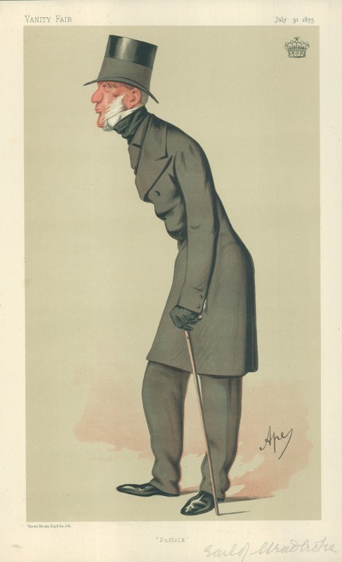 The Earl of Stradbroke, Suffolk, 31 July 1875, Vanity Fair cartoon  by Carlo Pellegrini