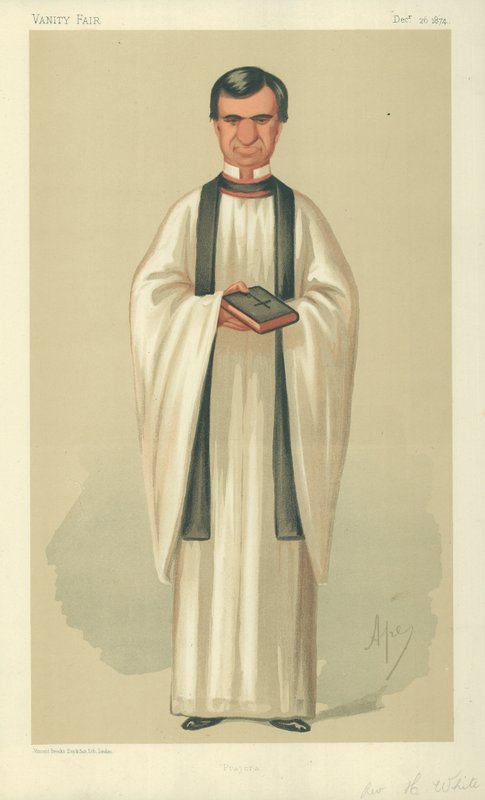 The Rev Henry White, Dualar, 26 Aralık 1874, Vanity Fair karikatürü by Carlo Pellegrini