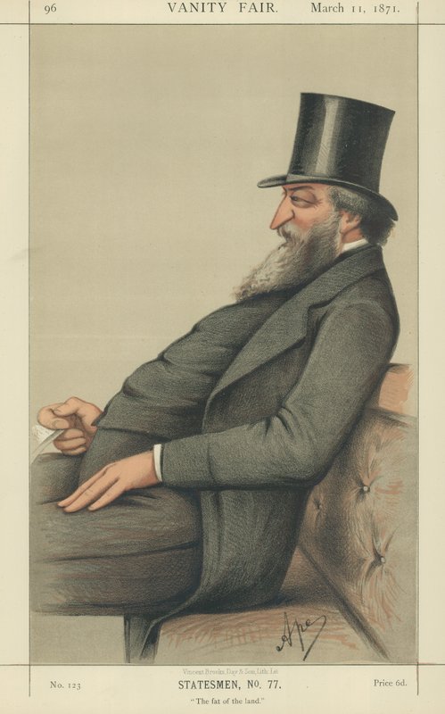 Çok Sayın George Ward Hunt (renkli taş) by Carlo Pellegrini