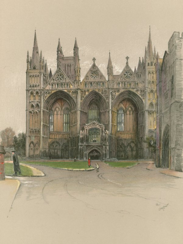 Peterborough Katedrali by Cecil Charles Windsor Aldin