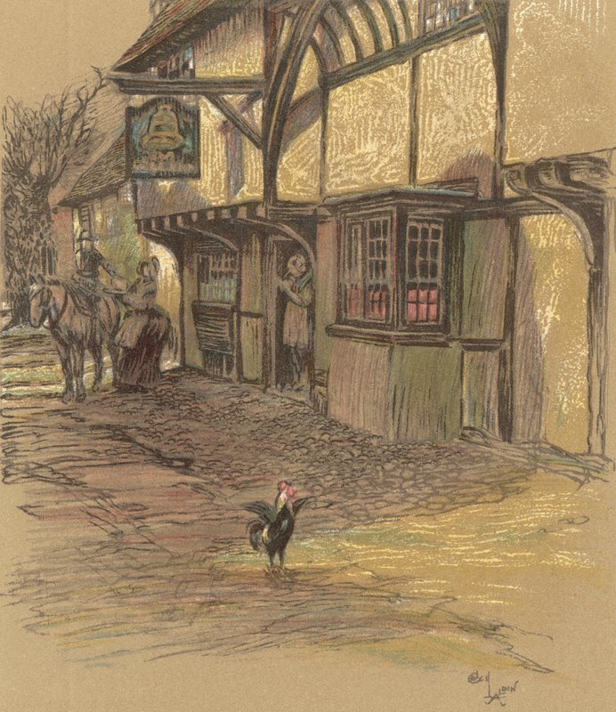 Bell Inn, Waltham St Lawrence by Cecil Charles Windsor Aldin