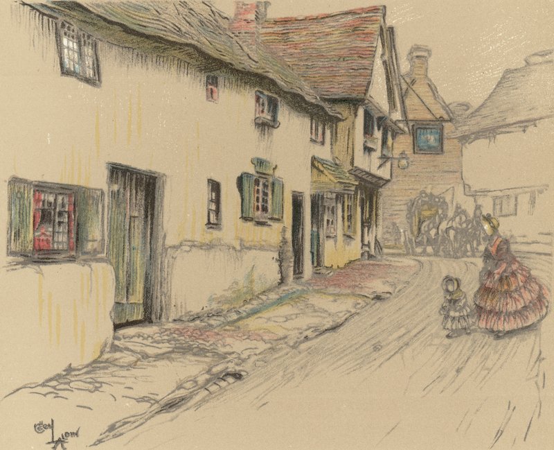 George Inn, Dorchester by Cecil Charles Windsor Aldin