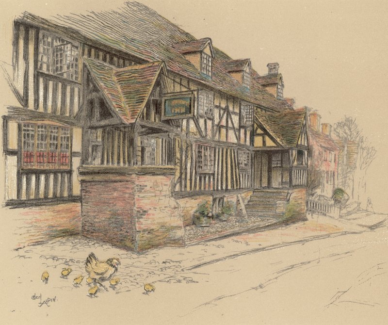 Talbot Inn, Chaddesley Corbett by Cecil Charles Windsor Aldin