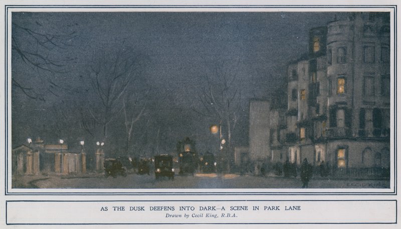 Alacakaranlık karanlığa doğru derinleşirken - Park Lane