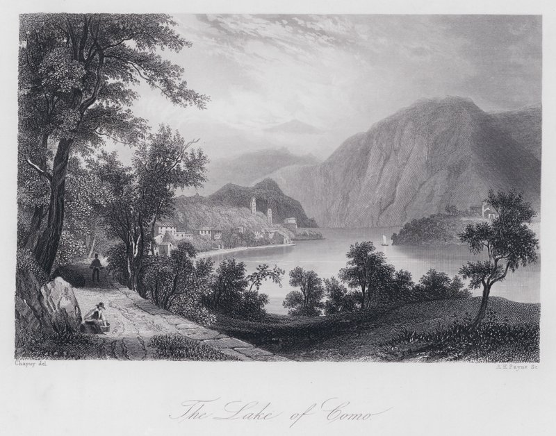 Como Gölü (gravür) by Chapuy Chapuy