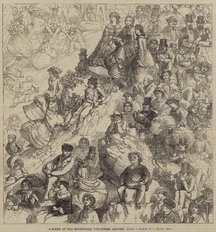 Edinburgh Gönüllü İncelemesinde Bir Sahne by Charles Altamont Doyle