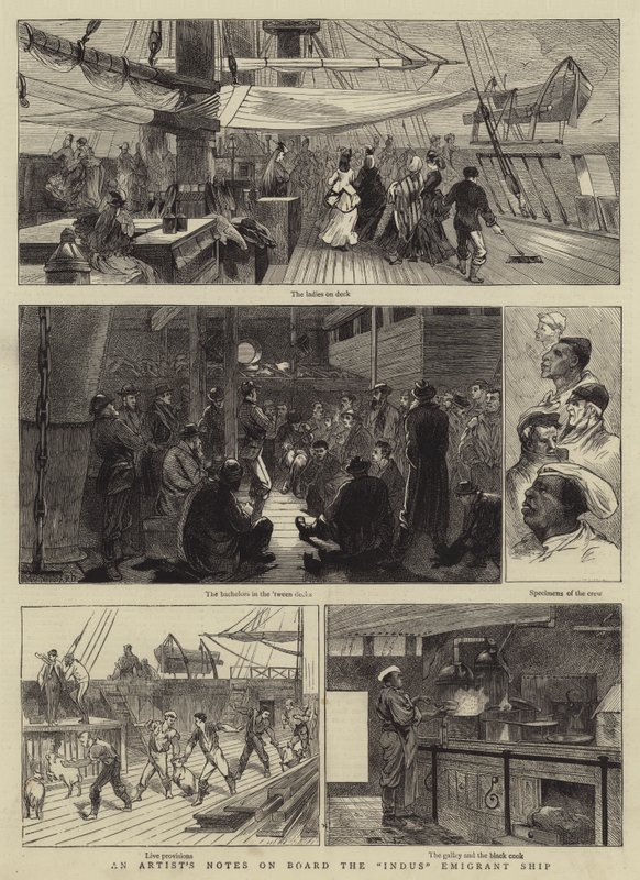 İndus Göçmen Gemisinde Bir Sanatçının Notları by Charles Auguste Loye