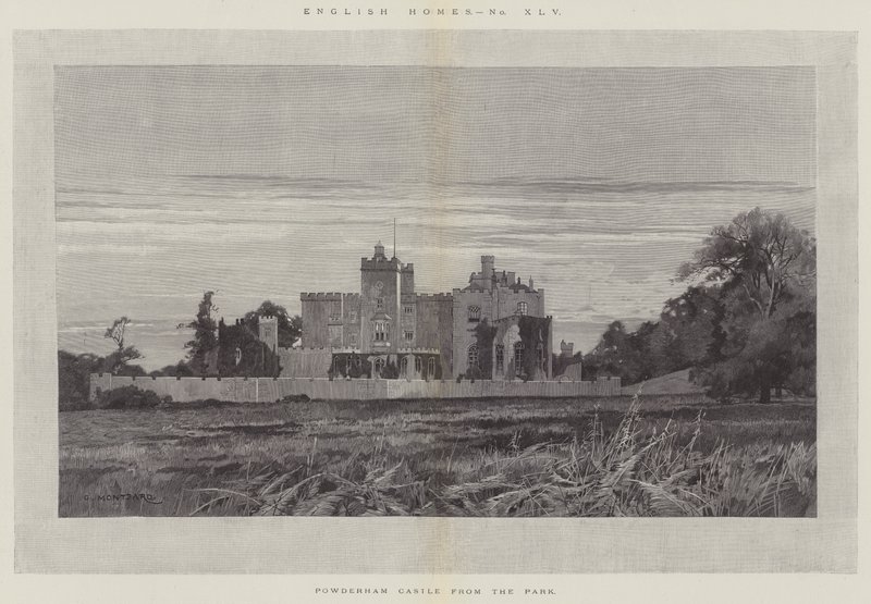 Parktan Powderham Kalesi by Charles Auguste Loye