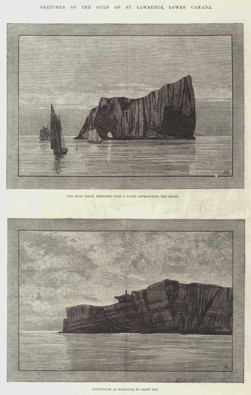 St Lawrence Körfezi skeçleri, Aşağı Kanada by Charles Auguste Loye