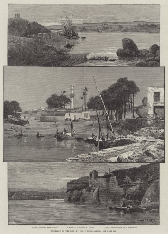 Nil üzerinde eskizler by Charles Auguste Loye