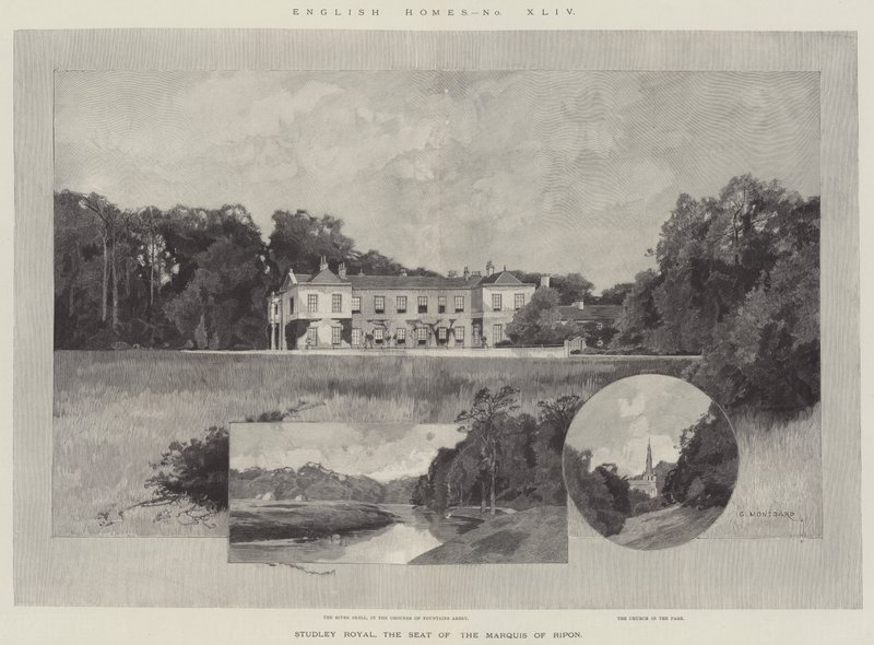 Studley Royal, Ripon Markisinin Koltuğu by Charles Auguste Loye