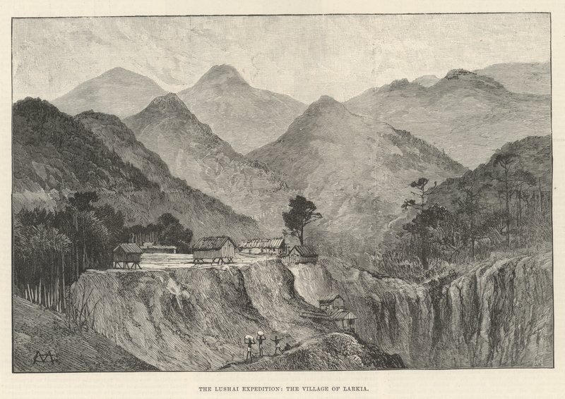 Lushai Seferi, Larkia Köyü by Charles Auguste Loye