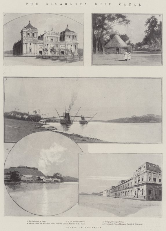Nikaragua Gemi Kanalı by Charles Auguste Loye