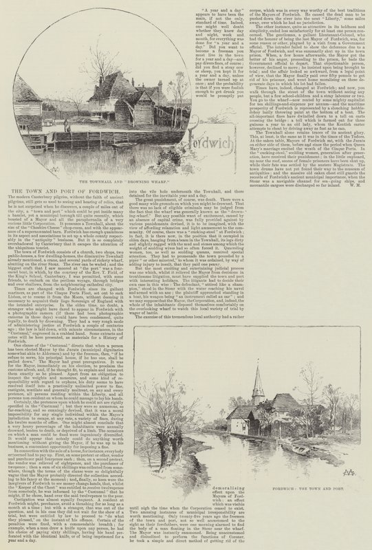 Fordwich Kasabası ve Limanı by Charles Auguste Loye