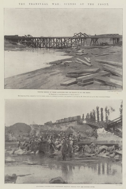 Transvaal Savaşı, Cephedeki Sahneler by Charles Auguste Loye