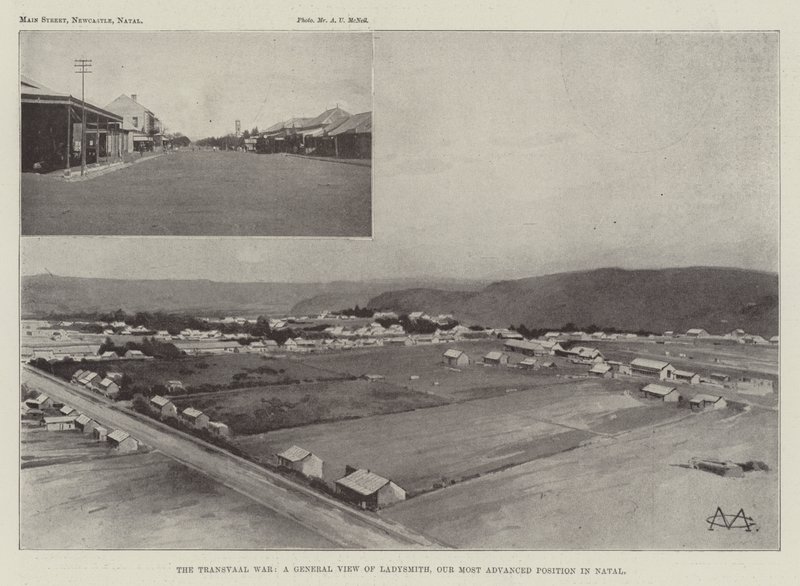 Transvaal Savaşı, Ladysmith'e Genel Bir Bakış, Natal'daki En Gelişmiş Konumumuz by Charles Auguste Loye