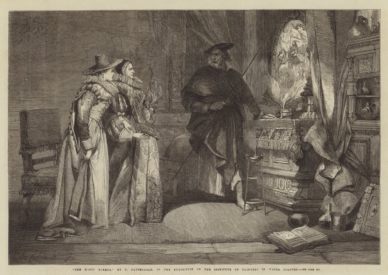 Sihirli Ayna, Sulu Boya Ressamlar Enstitüsü Sergisinde by Charles Cattermole