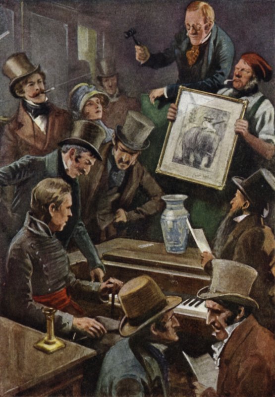 Captain Dobbin buys a piano, and Mrs Crawley buys a picture  by Charles Crombie