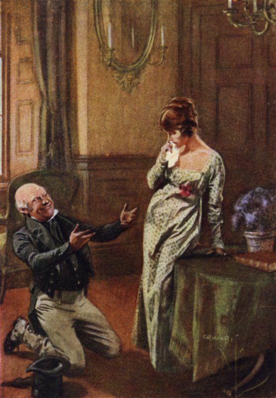 Old Sir Pitt proposes to Becky Sharp, and half her secret is disclosed  by Charles Crombie