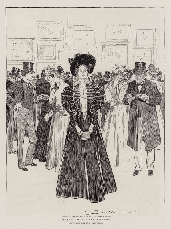 Skied, İlk Resmi by Charles Dana Gibson