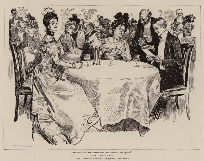 Akşam yemeği by Charles Dana Gibson
