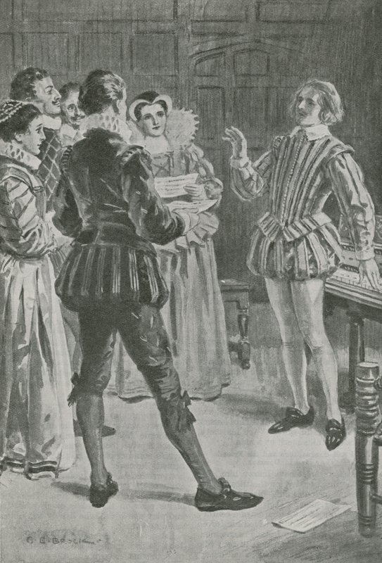 William Byrd madrigalini dinliyor by Charles Edmund Brock