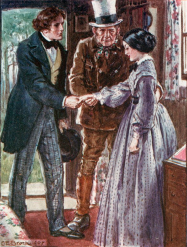 Illustration for Doctor Marigolds Prescription by Dickens  by Charles Edmund after Brock