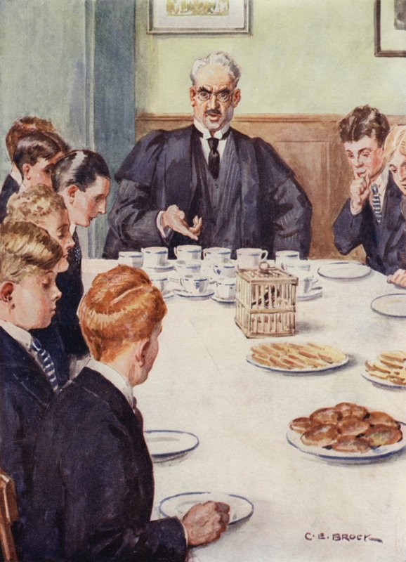 Dewhurst ağrı urki ile beyaza döndü ve bayıldı by Charles Edmund after Brock
