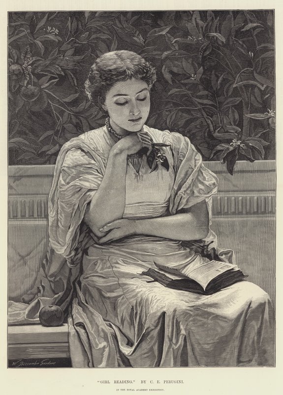 kız okuma by Charles Edward Perugini