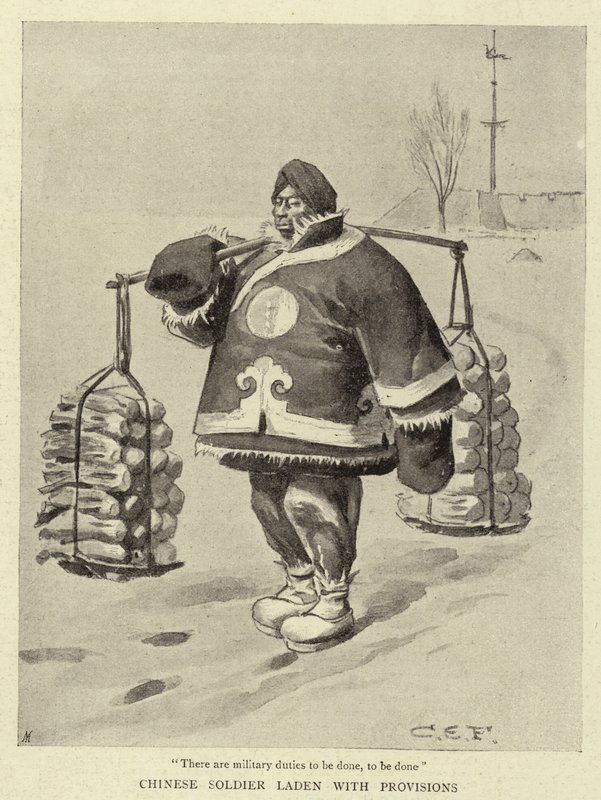 Hüküm yüklü Çinli asker by Charles Edwin Fripp