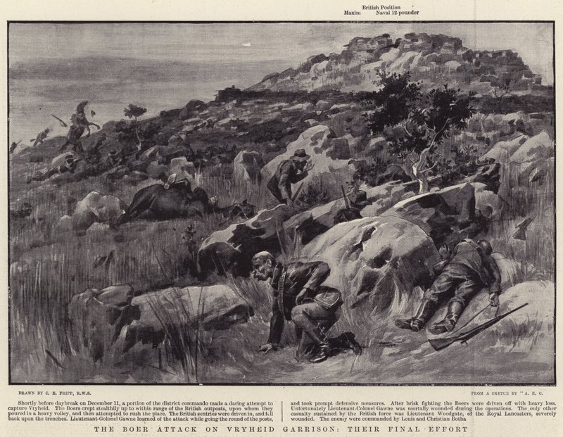 Vryheid Garnizonuna Boer Saldırısı, Son Çabaları by Charles Edwin Fripp