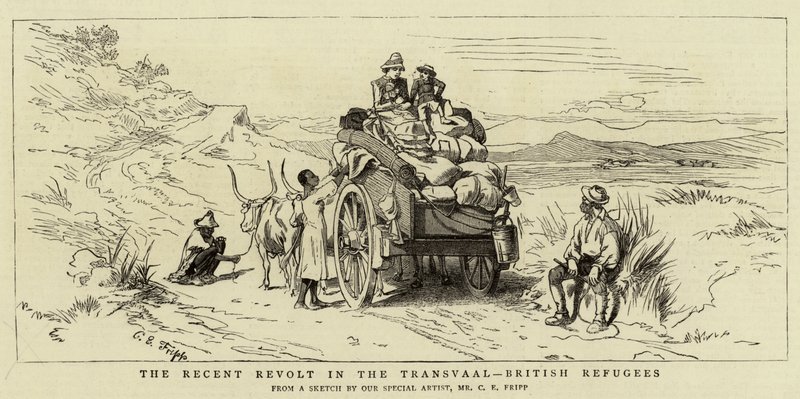 Transvaal'daki Son İsyan, İngiliz Mülteciler by Charles Edwin Fripp