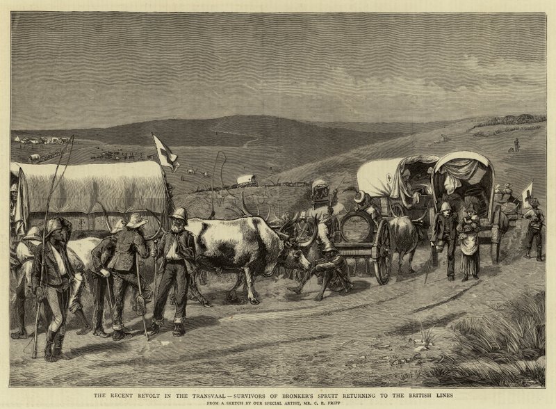 Transvaal'daki Son İsyan, Bronker's Spruit'ten Kurtulanlar, British Lines'a geri dönüyor by Charles Edwin Fripp