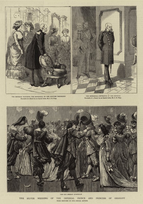 Almanya İmparatorluk Prensi ve Prensesinin Gümüş Düğünü by Charles Edwin Fripp