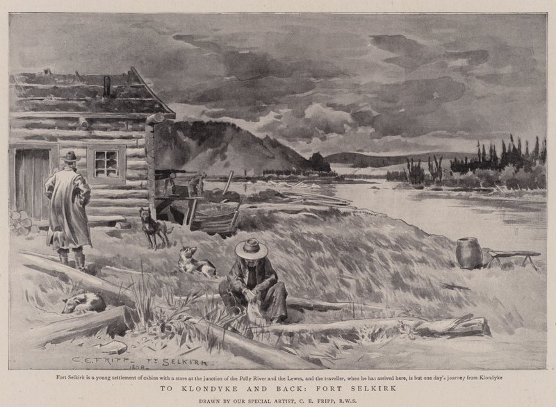 Klondyke ve Geriye, Fort Selkirk by Charles Edwin Fripp