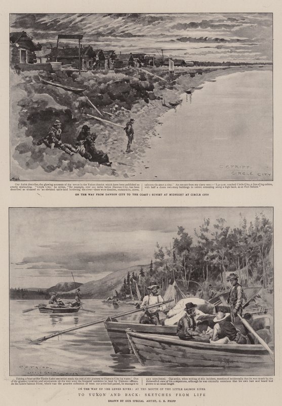 Yukon'a ve Geriye, Hayattan Eskizler by Charles Edwin Fripp