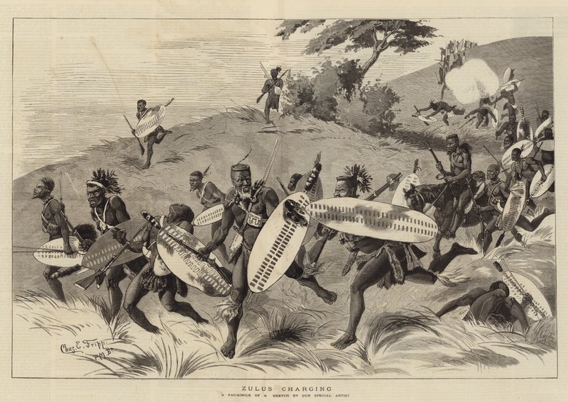 Zulus Şarjı by Charles Edwin Fripp
