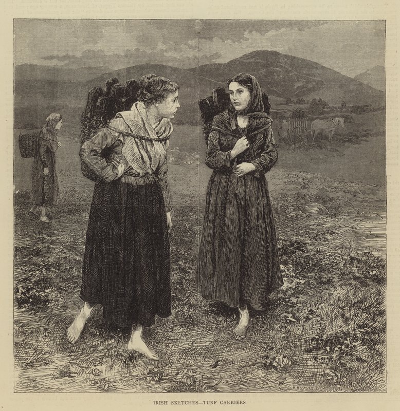 İrlanda Skeçleri, Çim Taşıyıcılar by Charles Green