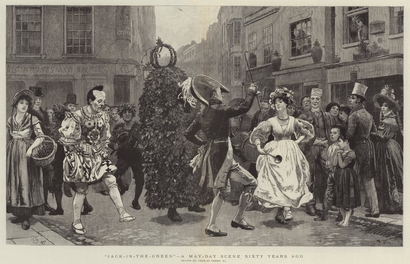 Jack-in-the-Green, Altmış Yıl Önce Bir Mayıs Günü Sahnesi by Charles Green