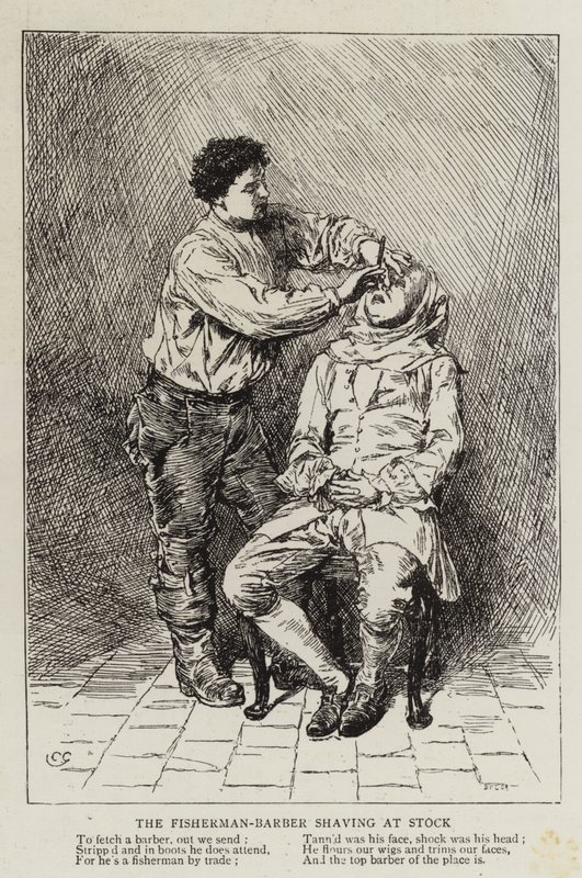 Stoktaki Balıkçı-Berber tıraşı by Charles Green