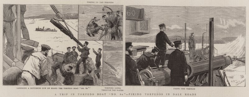 60 Nolu Torpido Teknesinde Gezi, Dale Yollarında Torpido Atışı by Charles J. Staniland