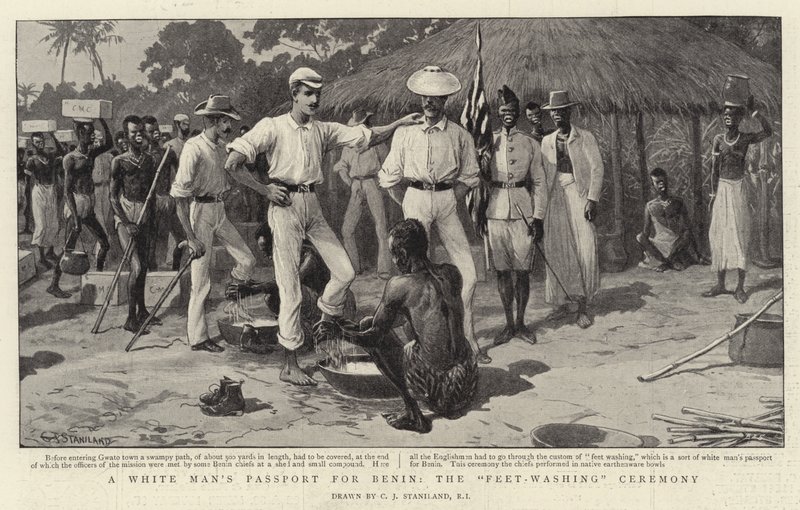 Beyaz Bir Adamın Benin Pasaportu, Ayak Yıkama Töreni by Charles J. Staniland
