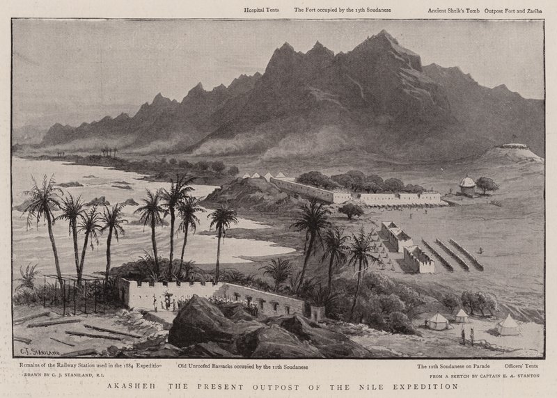 Nil Seferinin Şimdiki Karakolu Akasheh by Charles J. Staniland