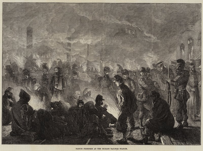 Orleans Tren İstasyonundaki Fransız Mahkumlar by Charles J. Staniland