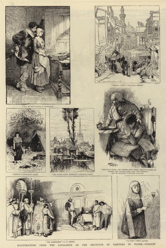 Sulu Boya Ressamlar Enstitüsü Kataloğundan Çizimler by Charles J. Staniland