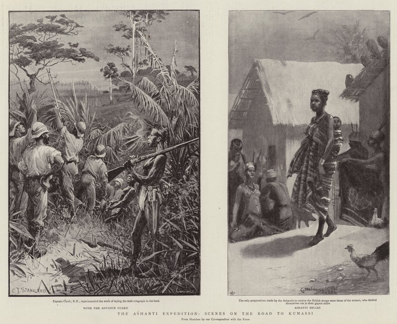 Ashanti Seferi, Kumasi Yolundan Sahneler by Charles J. Staniland