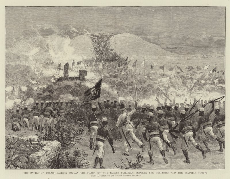 Tokar Muharebesi, Doğu Sudan, Dervişler ve Mısır Birlikleri Arasında Yıkılmış Binalar İçin Mücadele by Charles J. Staniland