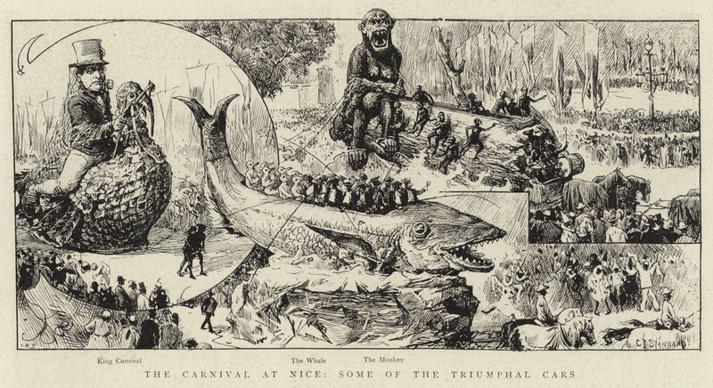 Nice Karnavalı, Zafer Arabalarından Bazıları by Charles J. Staniland