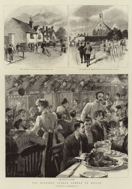 Ripley'de Bisikletçilerin Pazar Yemeği by Charles J. Staniland