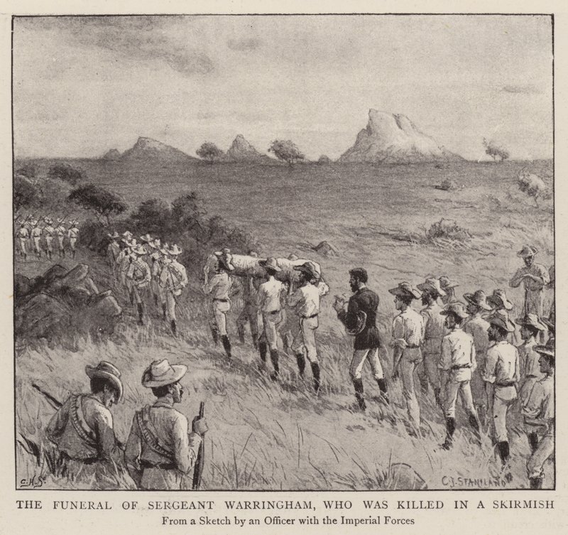 Bir Çatışmada Öldürülen Çavuş Warringham'ın Cenazesi by Charles J. Staniland